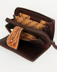 American Darling ADBGZ469 Wallet Hand Tooled Genuine Leather Women Bag Western Handbag Purse