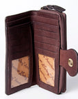American Darling ADBGZ471 Wallet Hand Tooled Genuine Leather Women Bag Western Handbag Purse