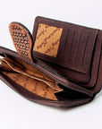 American Darling ADBGZ471 Wallet Hand Tooled Genuine Leather Women Bag Western Handbag Purse