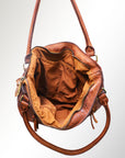 Never Mind Nmbgm117A Tote Vintage Handmade Genuine Cowhide Leather Women Bag Western Handbag Purse