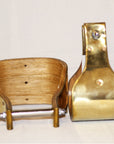 Bar H Equine Western Horse Heavy-Duty Brass Bounded Wooden Stirrups