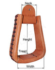 Bar H Equine Western Horse Heavy-Duty Nickle Plated Wooden Stirrups