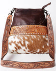 American Darling Cross Body Hand Tooled Hair On Genuine Leather women bag western handbag purse