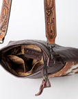 American Darling Cross Body Hand Tooled Hair On Genuine Leather women bag western handbag purse