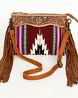 American Darling Cross Body Hand Tooled Saddle Blanket Genuine Leather Women Bag Western Handbag Purse