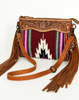 American Darling Cross Body Hand Tooled Saddle Blanket Genuine Leather Women Bag Western Handbag Purse