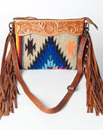 American Darling Cross Body Hand Tooled Saddle Blanket Genuine Leather Women Bag Western Handbag Purse