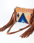 American Darling Cross Body Hand Tooled Saddle Blanket Genuine Leather Women Bag Western Handbag Purse
