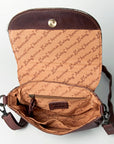 American Darling ADBGZ390A Cross Body Hand Tooled Hair On Genuine Leather women bag western handbag purse