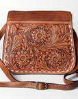 American Darling ADBGZ409A Crossbody Hand Tooled Genuine Leather Women Bag Western Handbag Purse