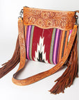 American Darling ADBGZ421A Signature Crossbody Hand Tooled Saddle Blanket Genuine Leather women bag western handbag purse