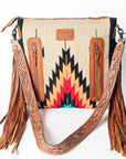 American Darling ADBGZ422A Signature Crossbody Hand Tooled Saddle Blanket Genuine Leather women bag western handbag purse