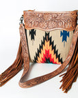 American Darling ADBGZ422A Signature Crossbody Hand Tooled Saddle Blanket Genuine Leather women bag western handbag purse