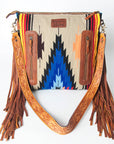 American Darling ADBGZ423A Signature Crossbody Hand Tooled Saddle Blanket Genuine Leather women bag western handbag purse