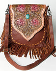American Darling ADBGZ474 Large Crossbody Hand Tooled Genuine Leather Women Bag Western Handbag Purse