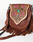 American Darling ADBGZ474 Large Crossbody Hand Tooled Genuine Leather Women Bag Western Handbag Purse