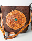 American Darling ADBGZ476 Crossbody Hand Tooled Genuine Leather Women Bag Western Handbag Purse