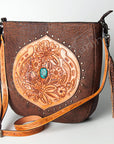 American Darling ADBGZ476 Crossbody Hand Tooled Genuine Leather Women Bag Western Handbag Purse
