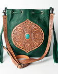 American Darling ADBGZ477 Crossbody Hand Tooled Genuine Leather Women Bag Western Handbag Purse