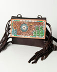 American Darling ADBGZ190A Small Crossbody Hand Tooled Genuine Leather women bag western handbag purse