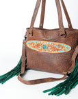 American Darling ADBGZ195A Tote Hand Tooled Genuine Leather women bag western handbag purse