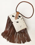 American Darling ADBGZ328A Wristlet Hand Tooled Hair On Genuine Leather women bag western handbag purse