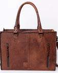 American Darling Briefcase Hand Tooled Genuine Leather Women Bag Western Handbag Purse