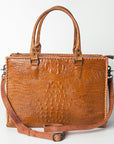 American Darling Briefcase Hand Tooled Genuine Leather Women Bag Western Handbag Purse