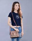 American Darling Hand Tooled Genuine Leather Women Bag Western Handbag Purse