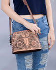 American Darling Hand Tooled Genuine Leather Women Bag Western Handbag Purse