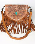 American Darling ADBGZ484 Crossbody Hand Tooled Genuine Leather Women Bag Western Handbag Purse