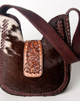 American Darling ADBGZ486 Hobo Hand Tooled Hair-On Genuine Leather Women Bag Western Handbag Purse