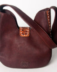 American Darling ADBGZ486 Hobo Hand Tooled Hair-On Genuine Leather Women Bag Western Handbag Purse