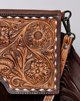 American Darling ADBGZ279A Cross Body Hand Tooled Hair On Genuine Leather women bag western handbag purse