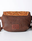 American Darling ADBGZ432B Cross Body Hand Tooled Hair On Genuine Leather women bag western handbag purse