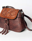 American Darling ADBGZ440A Cross Body Hand Tooled Genuine Leather women bag western handbag purse