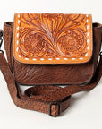 American Darling ADBGZ449A Crossbody Hand Tooled Genuine Leather Women Bag Western Handbag Purse