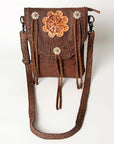 American Darling ADBGZ462A Cross Body Hand Tooled Genuine Leather women bag western handbag purse