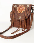 American Darling ADBGZ462A Cross Body Hand Tooled Genuine Leather women bag western handbag purse