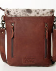 American Darling ADBGZ462B Cross Body Hand Tooled Hair On Genuine Leather women bag western handbag purse