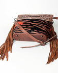 American Darling Clutch Hand Tooled Saddle Blanket Fabric Genuine Leather Western Women Bag Handbag Purse | Purses for Cute