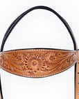 Hilason Western Horse Floral Headstall Breast Collar American Leather Tack Set