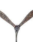 Hilason Western American Leather Horse Floral Headstall Breast Collar Tack Set