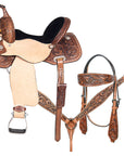 Hilason Western Horse Barrel Racing Trail Pleasure American Leather Saddle Tan Tack