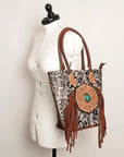 American Darling Tote Hand Tooled Genuine Leather women bag western handbag purse