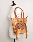 American Darling Tote Hand Tooled Genuine Leather women bag western handbag purse