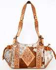 American Darling Hobo Hand Tooled Hair On Genuine Leather women bag western handbag purse