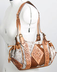 American Darling Hobo Hand Tooled Hair On Genuine Leather women bag western handbag purse