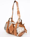 American Darling Hobo Hand Tooled Hair On Genuine Leather women bag western handbag purse