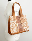American Darling Tote Hand Tooled Hair On Genuine Leather women bag western handbag purse